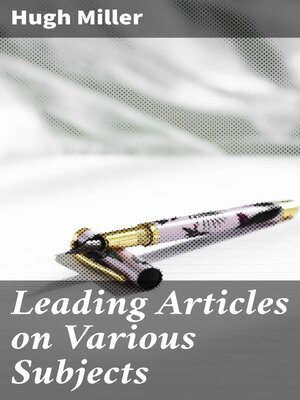 cover image of Leading Articles on Various Subjects